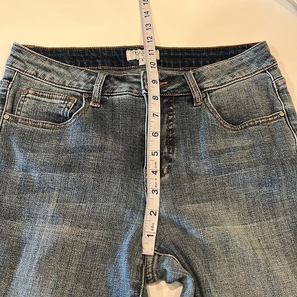 Tru Luxe Jeans Ankle Crop Slanted Raw Hem Size 4 - Picture 5 of 16